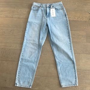 12th Tribe NEW denim jeans high waist straight ankle size 28